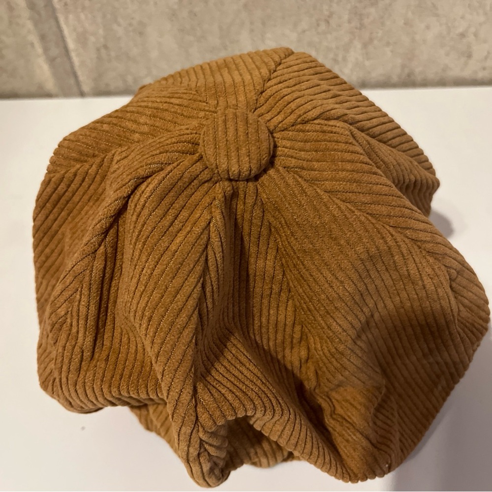 Corduroy Baker Boy Cap in Camel Brown - Retro Newsboy Hat - Picture 4 of 7